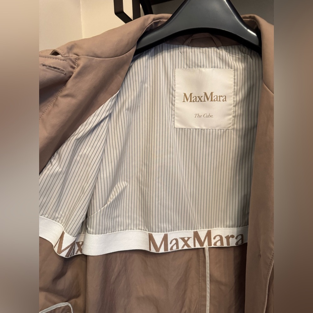 MAX MARA Beige The Cube Belted Trench Coat - Picture 6 of 9